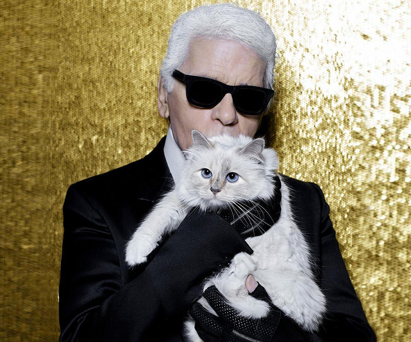 Choupette mit Karl Lagerfeld