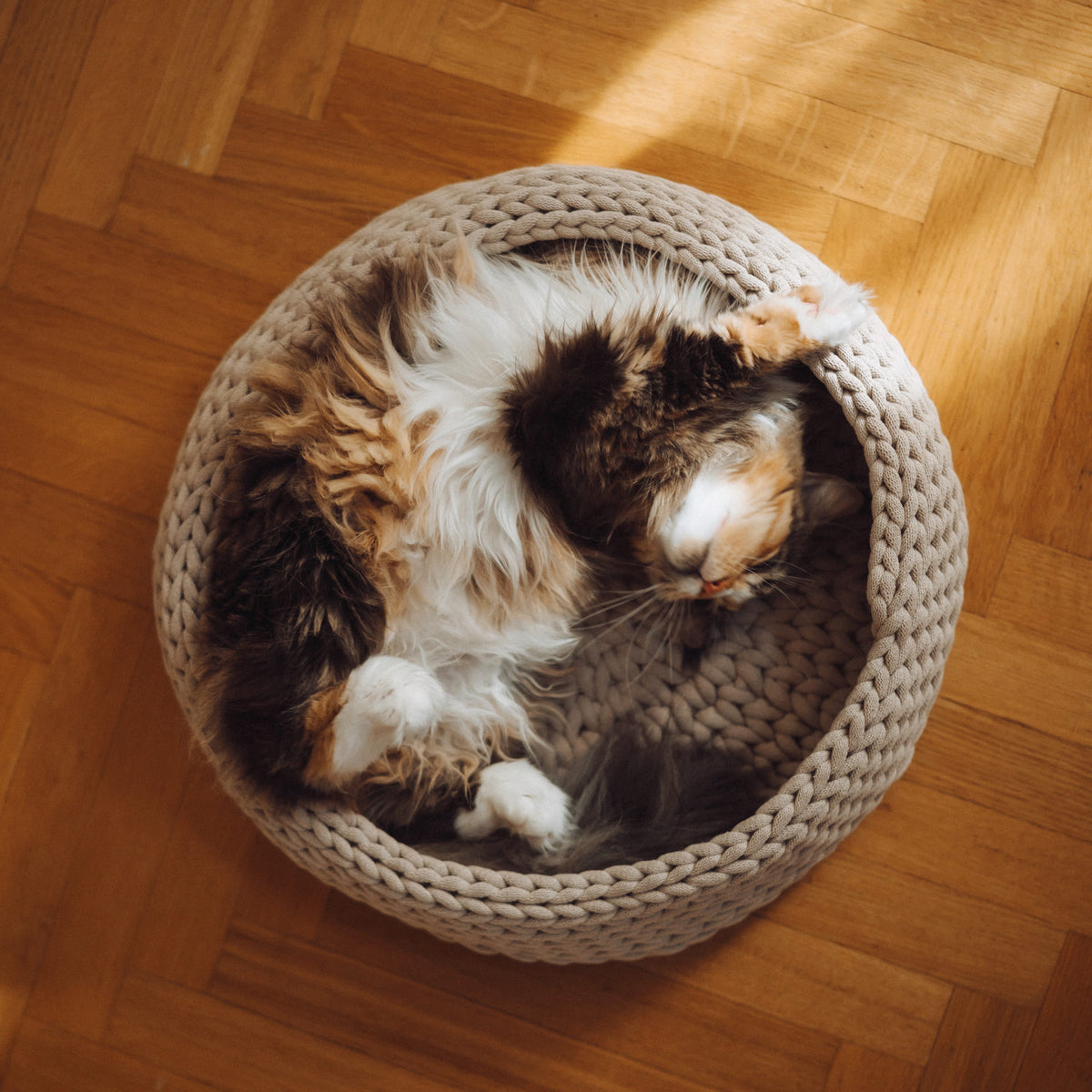 BASKET Gebreid Kattenbed